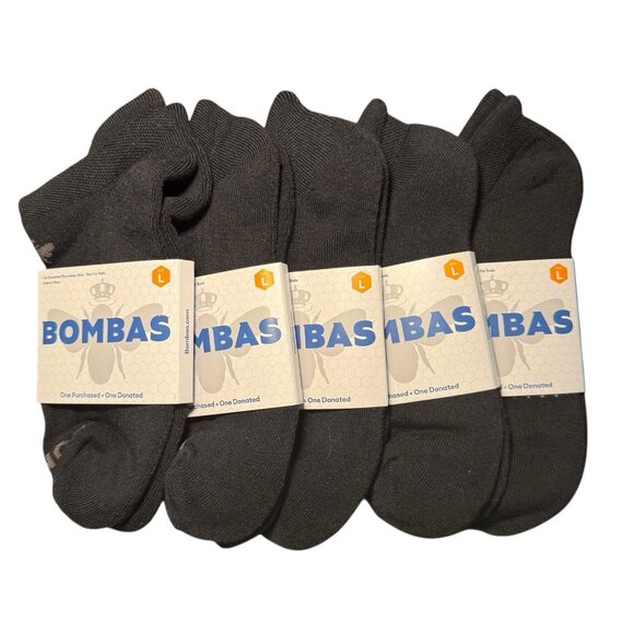 Bombas Large Ankle Socks Honeycomb - Pack Of 5 Pairs - Brand New - Picture 1 of 2